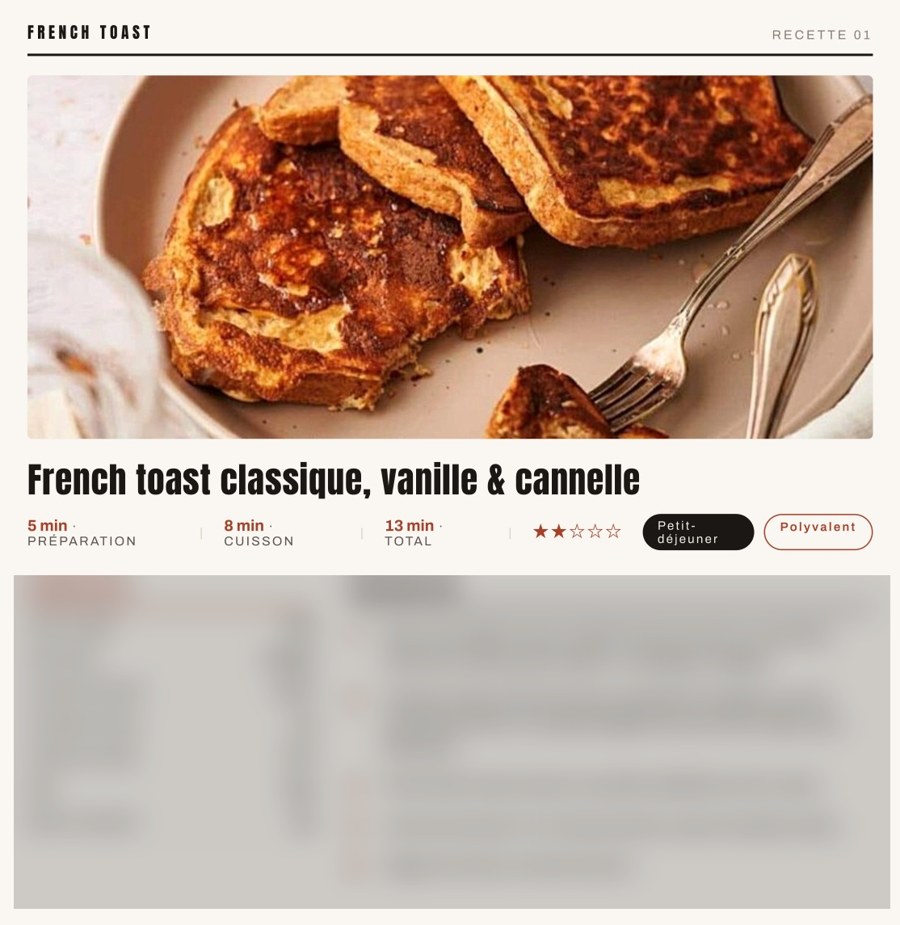 Exemple de recette